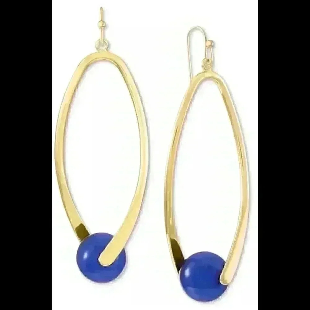 Alfani Single Bead New Open Drop Earrings